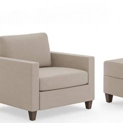 Dylan Beige Upholstered Chair and Ottoman by HOMESTYLES -Deals HOMESTYLES Store beige homestyles accent chairs 2001 18 fb80 4f 1000