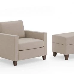 Dylan Beige Upholstered Chair and Ottoman by HOMESTYLES -Deals HOMESTYLES Store beige homestyles accent chairs 2001 18 fb80 c3 1000