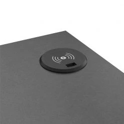 Ramblewood 53 in. Black Computer Desk with Attached Cabinet and Wireless Charging Port by Ameriwood Home -Deals HOMESTYLES Store black ameriwood home computer desks hd05570 4f 1000