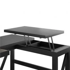 Caryle Black L- Shaped Desk with Lift Top by Ameriwood Home -Deals HOMESTYLES Store black ameriwood home computer desks hd16596 4f 1000