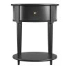 Abelia 21.6 in. Black Round End Table with Drawer and Shelf by Ameriwood Home