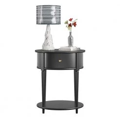 Abelia 21.6 in. Black Round End Table with Drawer and Shelf by Ameriwood Home 16 Abelia 21.6 in. Black Round End Table with Drawer and Shelf by Ameriwood Home -Deals HOMESTYLES Store black ameriwood home end side tables hd75245 c3 1000