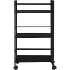 Knoll View Black 3-Shelf Metal Rolling Utility Cart by Ameriwood Home