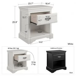 Malvern Black Nightstand by Ameriwood Home -Deals HOMESTYLES Store black ameriwood home nightstands hd10571 4f 1000