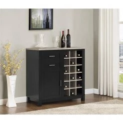 Viola 18-Bottle Black Bar Cabinet by Ameriwood Home 13 Viola 18-Bottle Black Bar Cabinet by Ameriwood Home -Deals HOMESTYLES Store black finish ameriwood home bar cabinets hd35155 31 1000