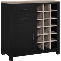 Viola 18-Bottle Black Bar Cabinet by Ameriwood Home