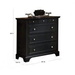 Bedford 4-Drawer Black Chest by HOMESTYLES -Deals HOMESTYLES Store black homestyles chest of drawers 5531 41 40 1000