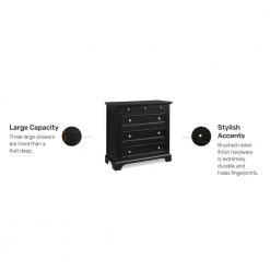Bedford 4-Drawer Black Chest by HOMESTYLES -Deals HOMESTYLES Store black homestyles chest of drawers 5531 41 fa 1000
