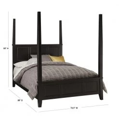 Bedford Black King Poster Bed by HOMESTYLES -Deals HOMESTYLES Store black homestyles four poster beds 5531 620 40 1000