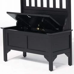 Hall Tree in Black by HOMESTYLES 12 Hall Tree in Black by HOMESTYLES -Deals HOMESTYLES Store black homestyles hall trees 5650 49 66 1000