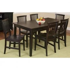 Arts and Crafts 66 in Rectangular Black Wood Dining Table by HOMESTYLES -Deals HOMESTYLES Store black homestyles kitchen dining tables 5181 31 31 1000