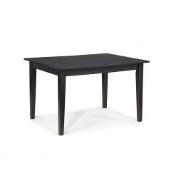 Arts and Crafts 66 in Rectangular Black Wood Dining Table by HOMESTYLES