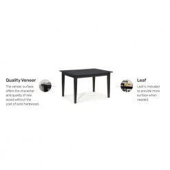 Arts and Crafts 66 in Rectangular Black Wood Dining Table by HOMESTYLES -Deals HOMESTYLES Store black homestyles kitchen dining tables 5181 31 66 1000