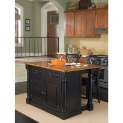Monarch Black and Oak Kitchen Island by HOMESTYLES -Deals HOMESTYLES Store black homestyles kitchen islands 5008 94 d4 1000