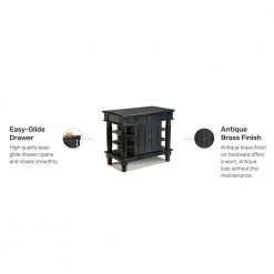 Americana Black Kitchen Island With Storage by HOMESTYLES -Deals HOMESTYLES Store black homestyles kitchen islands 5092 94 1f 1000