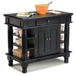 Americana Black Kitchen Island With Storage by HOMESTYLES -Deals HOMESTYLES Store black homestyles kitchen islands 5092 94 31 1000