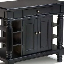 Americana Black Kitchen Island With Storage by HOMESTYLES -Deals HOMESTYLES Store black homestyles kitchen islands 5092 94 4f 1000