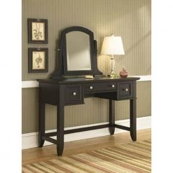Bedford Black Vanity Bench by HOMESTYLES -Deals HOMESTYLES Store black homestyles makeup vanities 5531 28 31 1000
