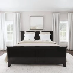 Oak Park Black King Panel Bed by HOMESTYLES -Deals HOMESTYLES Store black king homestyles panel beds 5911 600 77 1000