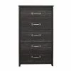 DeWitt 5-Drawer Black Oak Chest of-Drawers (54.34 in. H x 30.91 in. W x 16.54 in. D) by Ameriwood Home