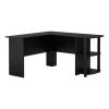 52 in. L-Shaped Black Oak Computer Desk with Shelf by Ameriwood Home