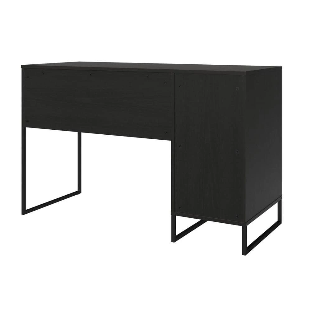 Pelham 47.6 in. Black Oak Single Pedestal Desk by Ameriwood Home 4 Pelham 47.6 in. Black Oak Single Pedestal Desk by Ameriwood Home - Image 4