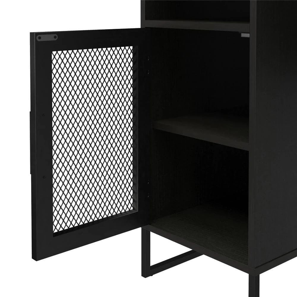 Pelham 47.6 in. Black Oak Single Pedestal Desk by Ameriwood Home 5 Pelham 47.6 in. Black Oak Single Pedestal Desk by Ameriwood Home - Image 5