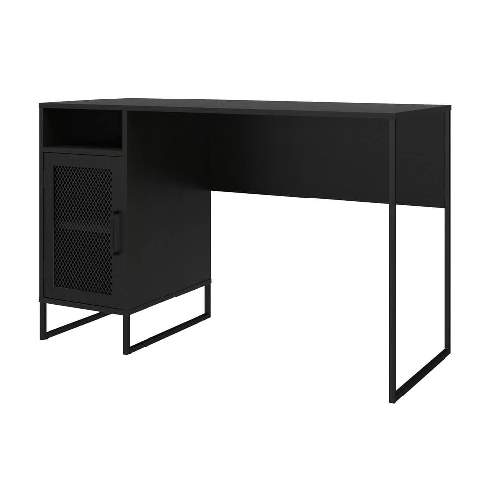 Pelham 47.6 in. Black Oak Single Pedestal Desk by Ameriwood Home 2 Pelham 47.6 in. Black Oak Single Pedestal Desk by Ameriwood Home - Image 2