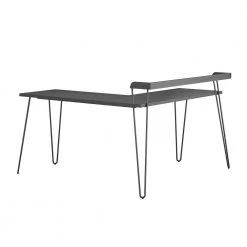 Shanewood 55.1 in. L-Shape Black Oak Computer Desk with Riser by Ameriwood Home -Deals HOMESTYLES Store black oak ameriwood home computer desks hd34825 66 1000