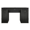 Vearo 53.6 in. Black Oak Double Pedestal Desk by Ameriwood Home