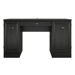 Vearo 53.6 in. Black Oak Double Pedestal Desk by Ameriwood Home