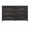 DeWitt 6-Drawer Black Oak Dresser (35 in. H x 59.33 in. W x 15.67 in. D) by Ameriwood Home