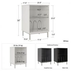 Cleavland Black Oak Turntable Stand by Ameriwood Home -Deals HOMESTYLES Store black oak ameriwood home media storage hd71513 4f 1000