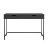 Wardlaw 47.63 in. Black Oak Desk with 2-Drawers by Ameriwood Home