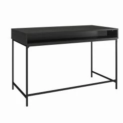 Wardlaw 47.63 in. Black Oak Desk with 2-Drawers by Ameriwood Home -Deals HOMESTYLES Store black oak ameriwood home writing desks de84122 66 1000