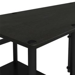 Crocker 55.12 in. Black Oak Double Pedestal Desk with Easy Assembly by Ameriwood Home -Deals HOMESTYLES Store black oak ameriwood home writing desks hd22823 77 1000
