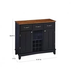 Black and Cottage Oak Buffet with Wine Storage by HOMESTYLES -Deals HOMESTYLES Store black w cottage oak top homestyles sideboards buffet tables 5100 0046 40 1000