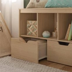 Lauren Kids Blonde Oak Toy Storage Cube with Drawers by Ameriwood Home -Deals HOMESTYLES Store blonde oak ameriwood home kids storage cubes hd34093 77 1000