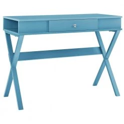 39 in. Rectangular Blue 1 Drawer Writing Desk with Storage by Ameriwood Home 7 39 in. Rectangular Blue 1 Drawer Writing Desk with Storage by Ameriwood Home -Deals HOMESTYLES Store blue ameriwood home writing desks hd63648 4f 1000