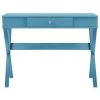 39 in. Rectangular Blue 1 Drawer Writing Desk with Storage by Ameriwood Home