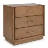 Big Sur 3-Drawer Brown Chest 32.25 in. H x 35 in. W x 18 in. D by HOMESTYLES