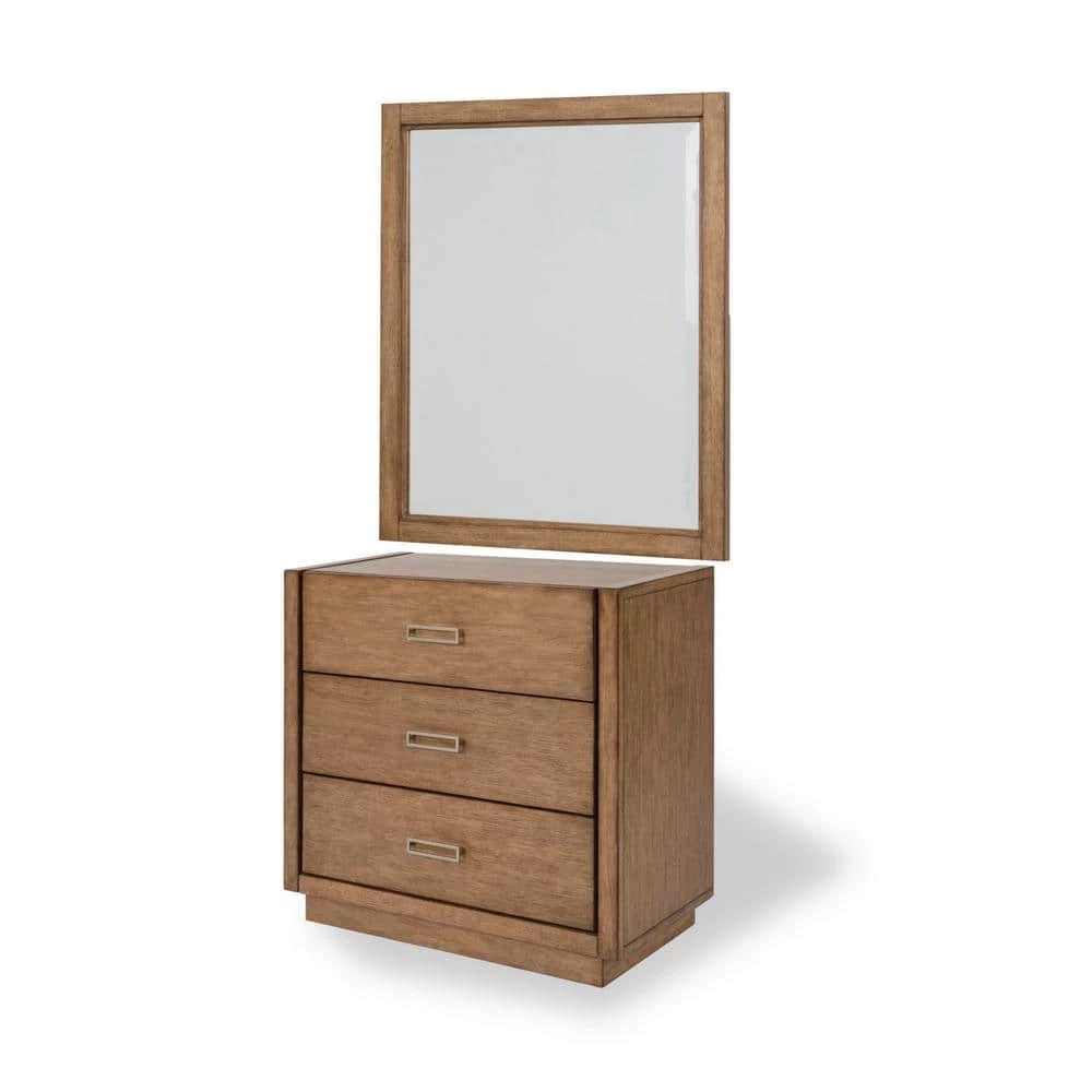 Provence 3-Drawer Brown Chest with Mirror 32 in. x 18 in. x 35 in. by HOMESTYLES 1 Provence 3-Drawer Brown Chest with Mirror 32 in. x 18 in. x 35 in. by HOMESTYLES