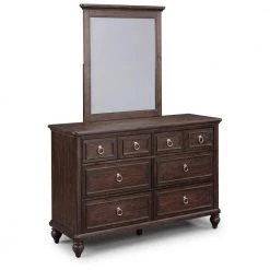 Southport 6-Drawer Brown Dresser with Mirror 54 in. x 18 in. x 36 in. by HOMESTYLES -Deals HOMESTYLES Store brown homestyles dressers 5503 74 c3 1000