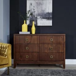 Bungalow 6-Drawer Brown Dresser by HOMESTYLES -Deals HOMESTYLES Store brown homestyles dressers 5507 43 40 1000