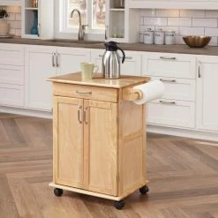 Natural Wood Kitchen Cart with Storage by HOMESTYLES -Deals HOMESTYLES Store brown homestyles kitchen carts 5040 95 66 1000