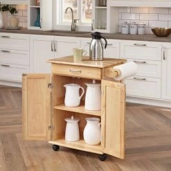 Natural Wood Kitchen Cart with Storage by HOMESTYLES -Deals HOMESTYLES Store brown homestyles kitchen carts 5040 95 76 1000