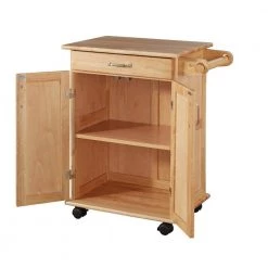 Natural Wood Kitchen Cart with Storage by HOMESTYLES -Deals HOMESTYLES Store brown homestyles kitchen carts 5040 95 c3 1000
