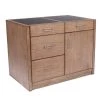 Big Sir Brown Oak Kitchen Island with Quartz Top by HOMESTYLES