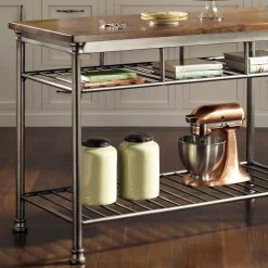 The Orleans Vintage Carmel Kitchen Utility Table by HOMESTYLES -Deals HOMESTYLES Store brown homestyles kitchen prep tables 5061 94 1f 1000