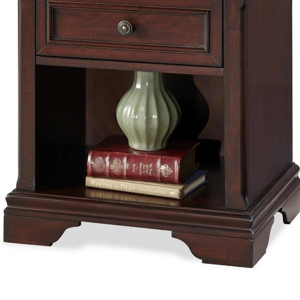 Lafayette 1 Drawer 22in. x 16 in. x 24 in. Cherry Night Stand by HOMESTYLES 5 Lafayette 1 Drawer 22in. x 16 in. x 24 in. Cherry Night Stand by HOMESTYLES - Image 5